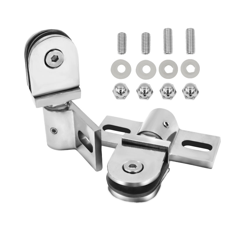 Glass Door Hinge - Klip/Klem/Engsel Pintu Kaca Kamar Mandi, Poros