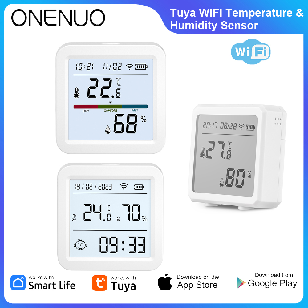 ONENUO Tuya WIFI Sensor Kelemb - Digital Hygrometer Probe ulasan dan harga